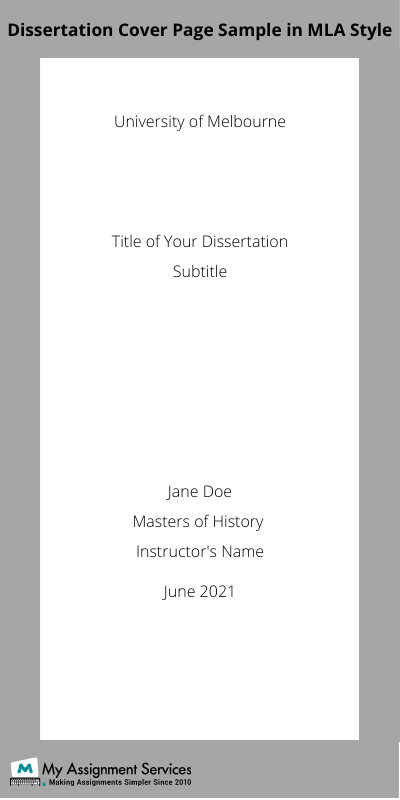 how to make a dissertation title page