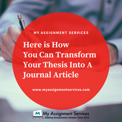 publishing a thesis in a journal