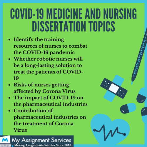 covid 19 medicine and nursing dissertation topics