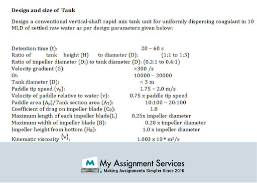 Water and Wastewater Treatment assignment help