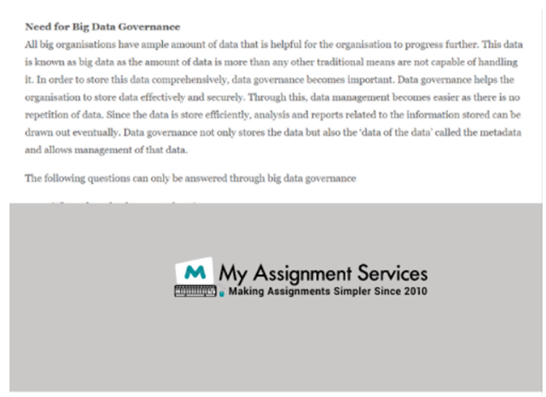 need for big data governance