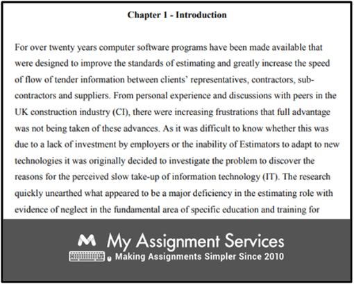 Quantity Surveying Dissertation Topics Sample