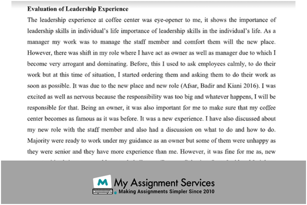 Leadership Assignment Sample