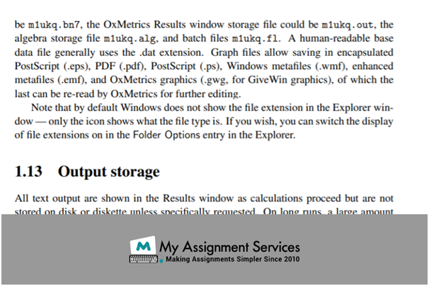 OxMetrics Assignment Sample