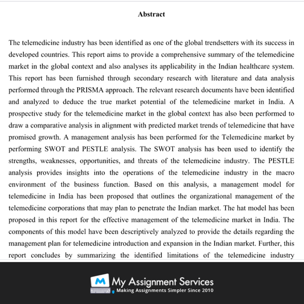 dissertation sample abstract
