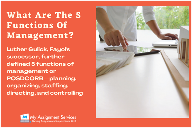 what are the 5 functions of management