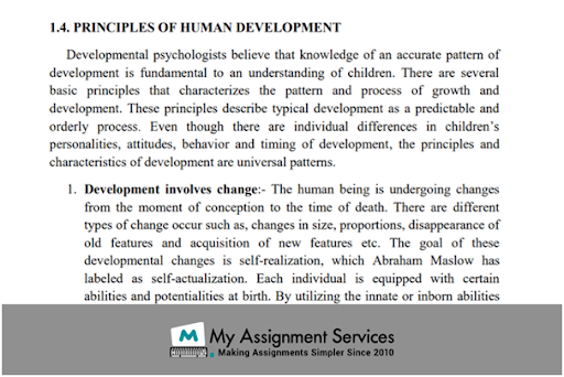 Developmental Psychology Assignment Sample