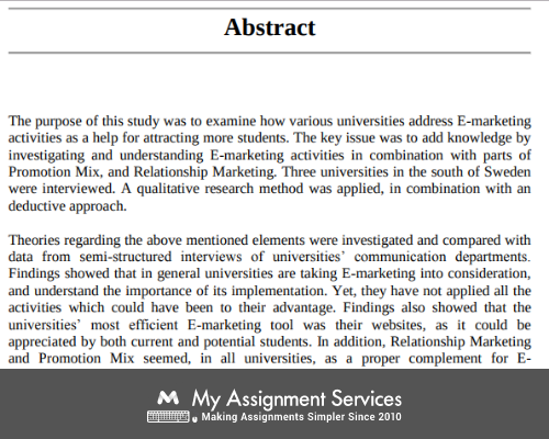 Undergraduate Dissertation Abstract