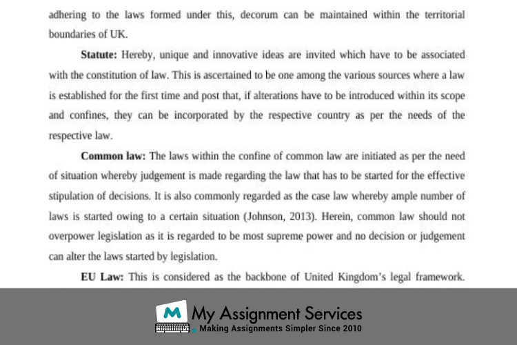 commercial law samples shared by My Assignment Services UK