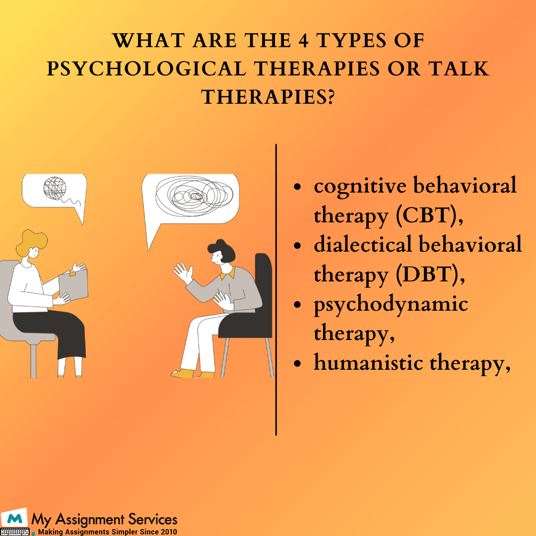 what are the 4 types of psychological therapies or talk therapies