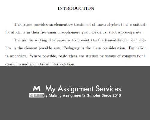 Linear Dissertation Examples