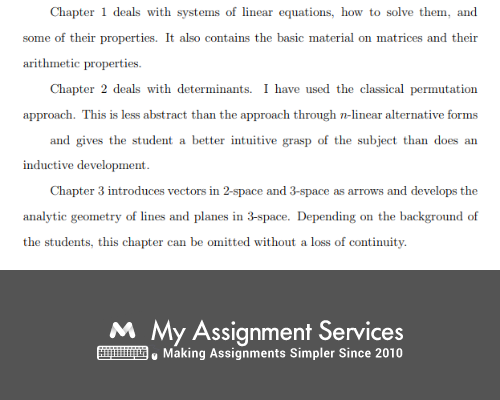 Examples of Linear Dissertation