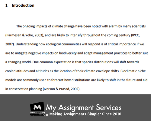 Samples of Dissertation Global Warming