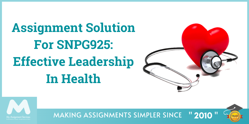 Effective Leadership In Health Assignment Solution