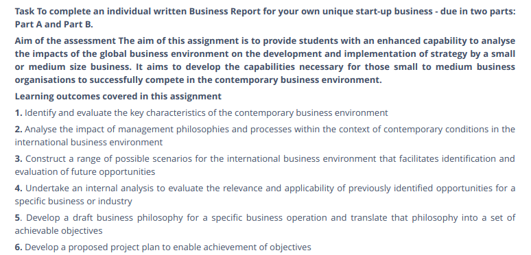 business assignment example