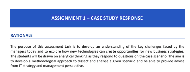 coursework assessment task