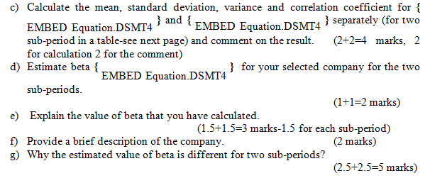 Finance Coursework Question2