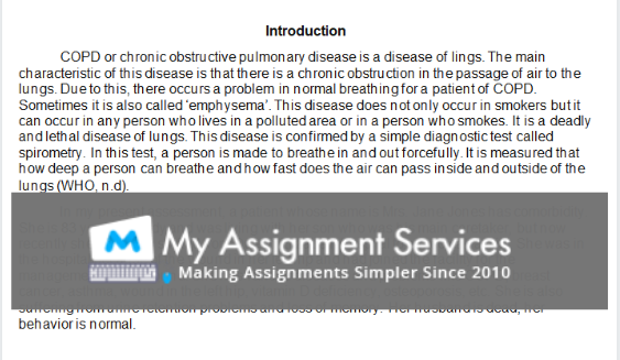 university nursing coursework assessment answer sample