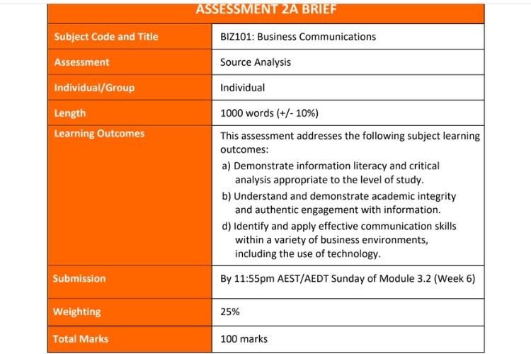 business coursework sample