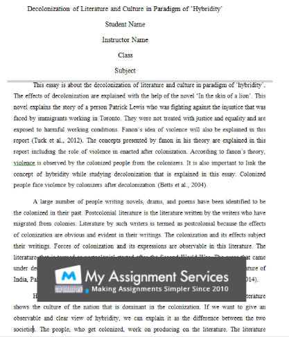 English Literature Coursework Assessment Sample